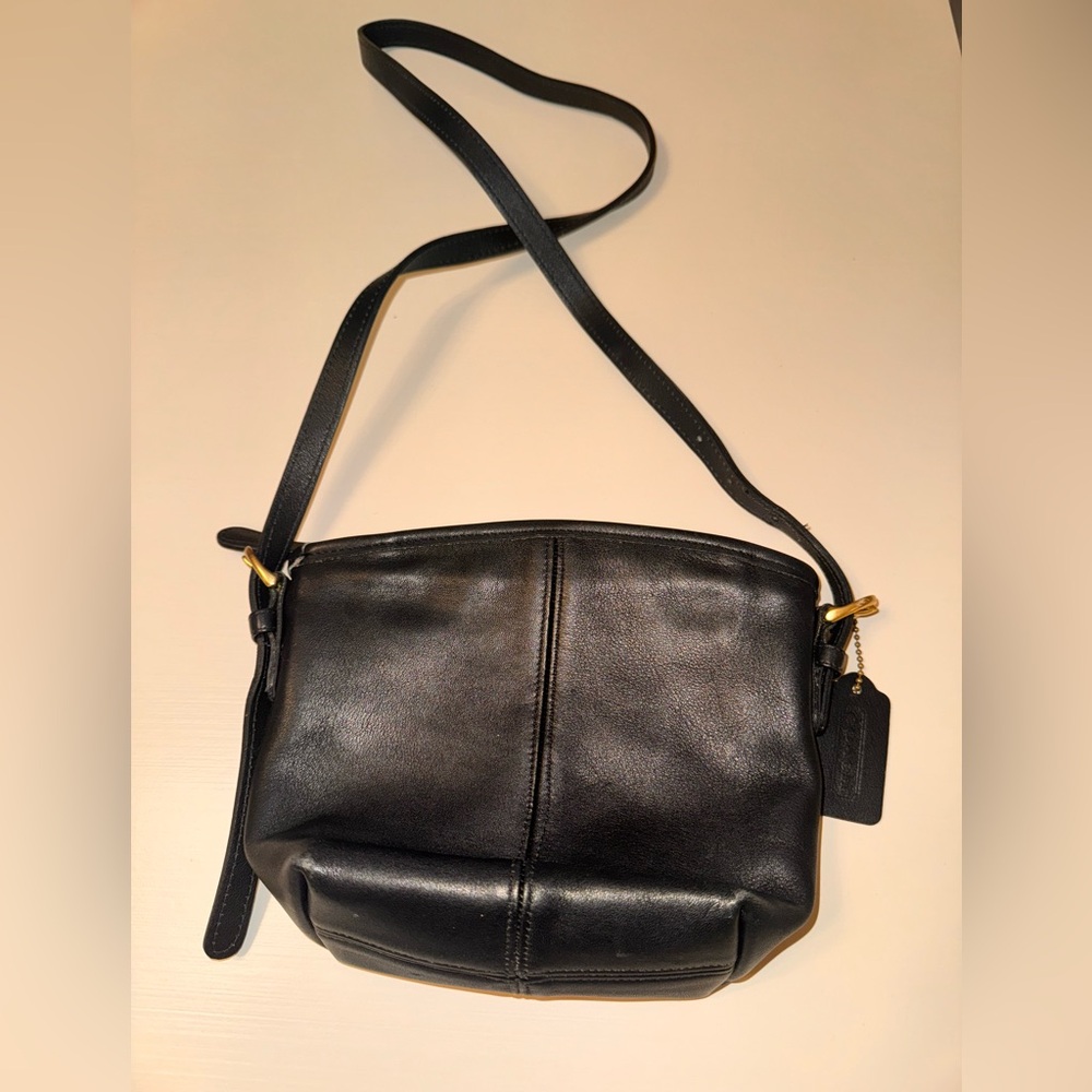 Vintage Coach Black Leather Soho mini 4107 Shouler or Cross-Body Purse/Bag.